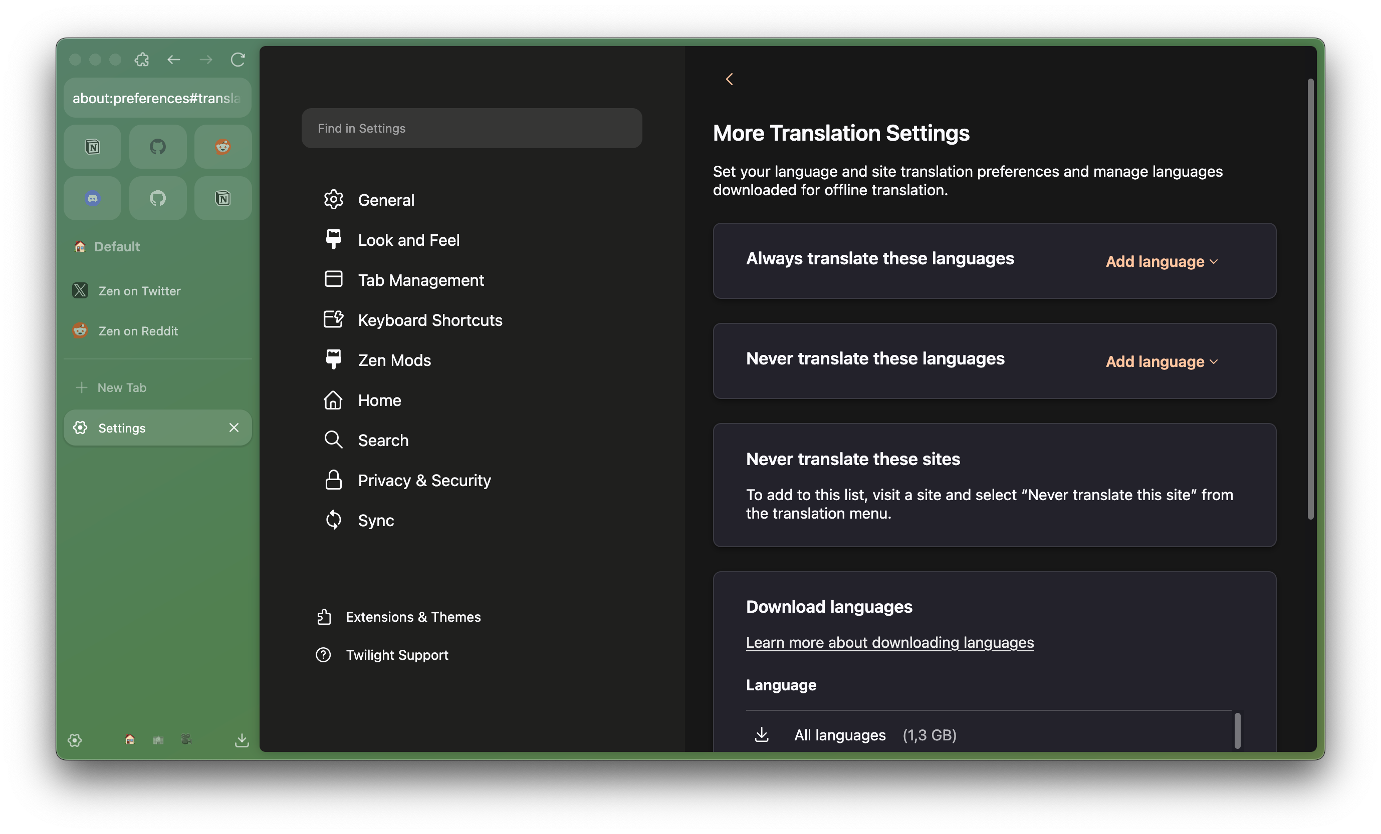 More Translation Options